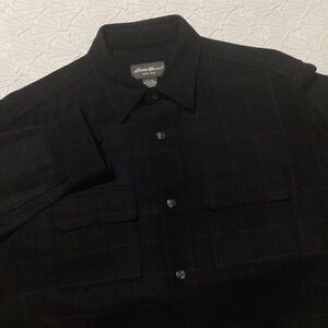 Eddie Bauer Wool Blend Plaid Flannel Shirt
